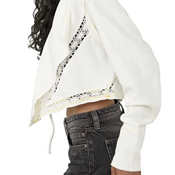 We The Free Lost Cause Cardigan ivory with open front and tie -up closure - Picture 2 of 14